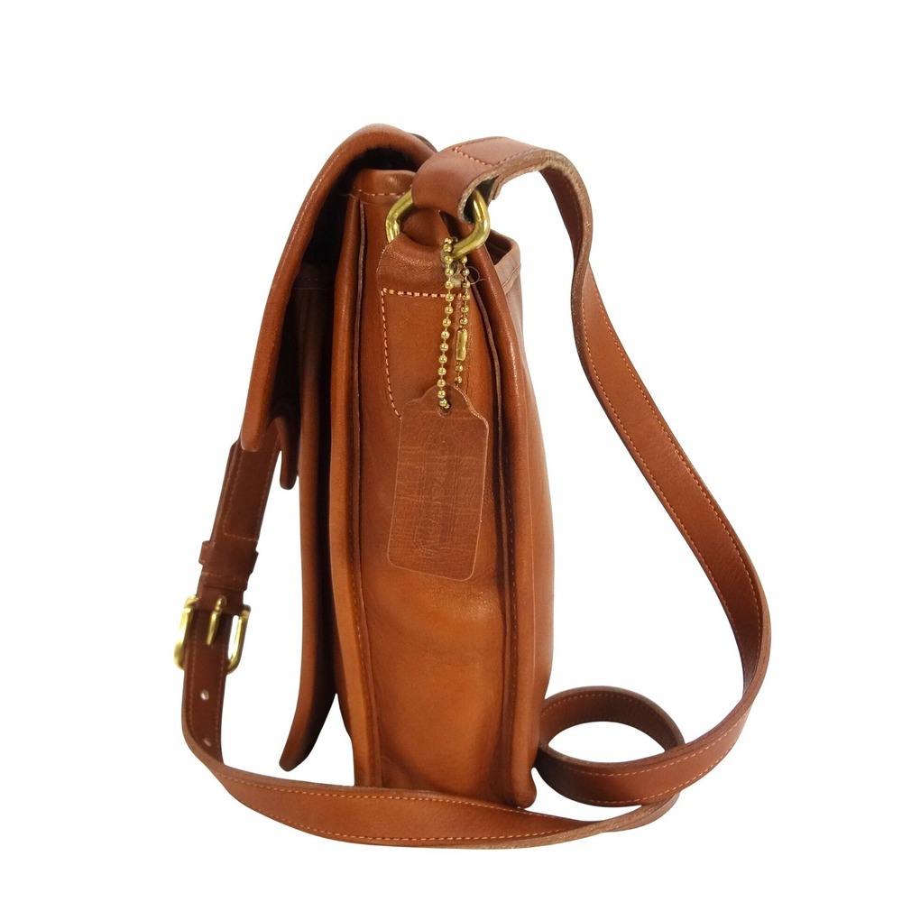 Vintage Coach Kent Crossbody Bag British Tan Leather 9916 Brass COA - Picture 3 of 11